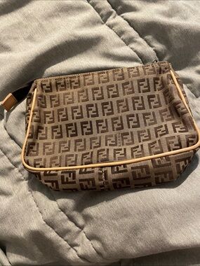 Authentic fendi clutch/cosmetic bag